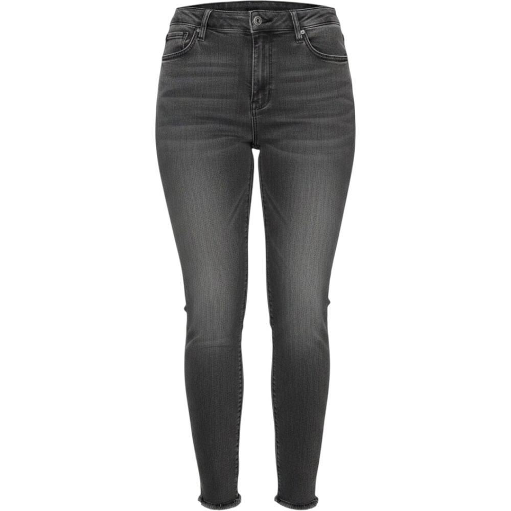 Old Navy Rockstar Super Skinny Jeans Women 16 Gray Button‎ Fly Frayed Hem Grunge